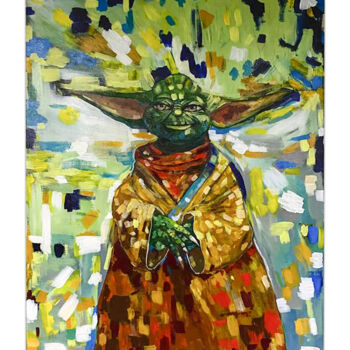 Картина под названием "Мастер Йода" - Александра Сашина, Подлинное произведение искусства, Акрил