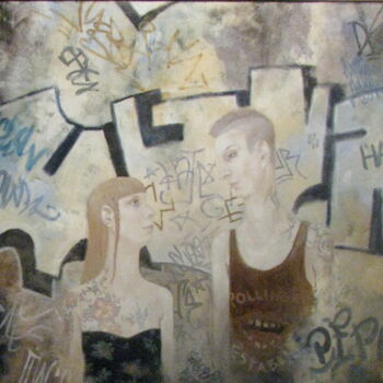 Malerei mit dem Titel "Ромео и Джульета .…" von Aleksandra Scastlivaa (A Makarova Schastlivaya), Original-Kunstwerk, Öl