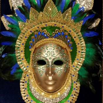 纺织艺术 标题为“Aztec Empress” 由Aleksandra Sikoparija, 原创艺术品, 石膏