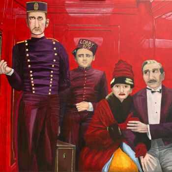 Malarstwo zatytułowany „Elevator” autorstwa Aleksandra Tishkevich, Oryginalna praca, Akryl