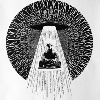 "Zen" başlıklı Tablo Aleksandra Voronovskaia (Vorona) tarafından, Orijinal sanat, Mürekkep