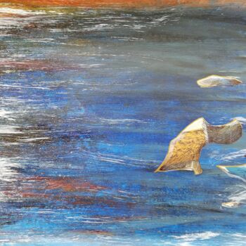 Коллажи под названием "mythical rocks" - Александра Збирун, Подлинное произведение искусства, Акрил Установлен на Другая жес…
