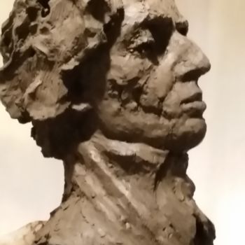 Skulptur mit dem Titel "Chopin.jpg" von Aleksandra Kann-Bogomilska, Original-Kunstwerk