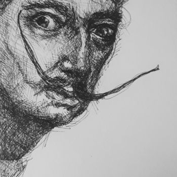 Рисунок под названием "Salvador" - Aleksandra Waluk, Подлинное произведение искусства, Шариковая ручка
