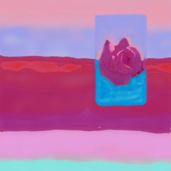 Digitale Kunst mit dem Titel "Color fields and ro…" von Marina Alexandrova, Original-Kunstwerk, Digitale Malerei