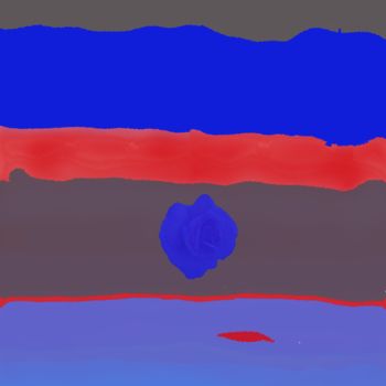 Digital Arts titled "Color fields and bl…" by Marina Alexandrova, Original Artwork, Digital Painting