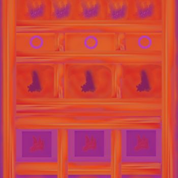 Digitale Kunst mit dem Titel "Patterns of lilac a…" von Marina Alexandrova, Original-Kunstwerk, Digitale Malerei