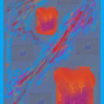 Digital Arts titled "Abstract-lilac on t…" by Marina Alexandrova, Original Artwork, Digital Painting