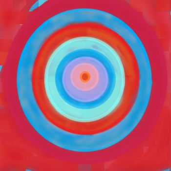 Digital Arts titled "Blue-red-pink conce…" by Marina Alexandrova, Original Artwork, Digital Painting