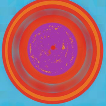 Digitale Kunst getiteld "Orange-purple conce…" door Marina Alexandrova, Origineel Kunstwerk, Digitaal Schilderwerk