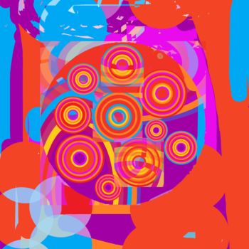 Artes digitais intitulada "Orange abstraction…" por Marina Alexandrova, Obras de arte originais, Pintura digital