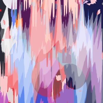 「Pink-blue shimmer」というタイトルのデジタルアーツ Marina Alexandrovaによって, オリジナルのアートワーク, デジタル絵画