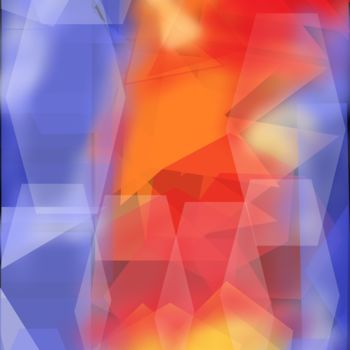 Digital Arts titled "Transparent glowing…" by Marina Alexandrova, Original Artwork, Digital Painting