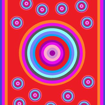 「Orange geometric ab…」というタイトルのデジタルアーツ Marina Alexandrovaによって, オリジナルのアートワーク, デジタル絵画