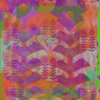Artes digitais intitulada "Transparent purple…" por Marina Alexandrova, Obras de arte originais, Pintura digital