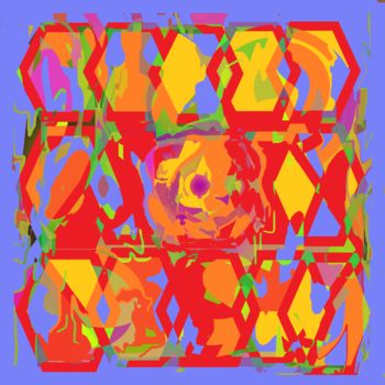 Digital Arts titled "Geometric abstract…" by Marina Alexandrova, Original Artwork, Digital Painting
