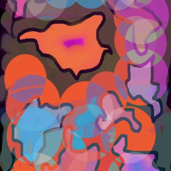 Digital Arts titled "Multilayer abstract…" by Marina Alexandrova, Original Artwork, Digital Painting