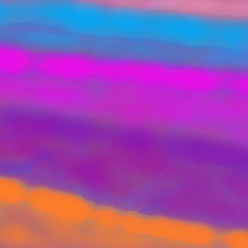 Digital Arts titled "Sun, lavender and s…" by Marina Alexandrova, Original Artwork, Digital Painting
