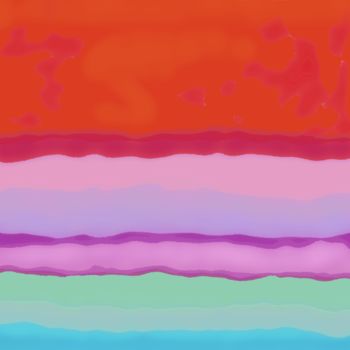 Digital Arts titled "Sun, pink clouds an…" by Marina Alexandrova, Original Artwork, Digital Painting