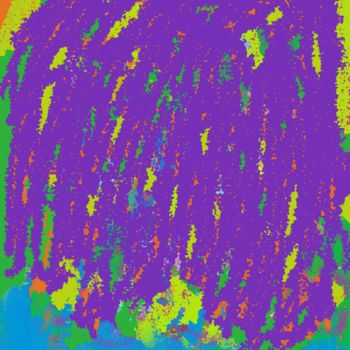 Digitale Kunst mit dem Titel "Purple flowering sh…" von Marina Alexandrova, Original-Kunstwerk, Digitale Malerei