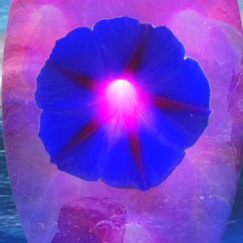 Digital Arts titled "Morning glory on ice" by Marina Alexandrova, Original Artwork, Photo Montage