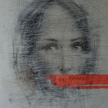 Картина под названием "No answers" - Sasha Tsyganov, Подлинное произведение искусства, Масло