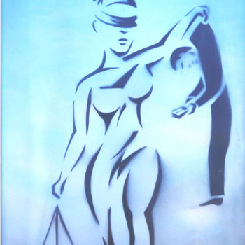 Ζωγραφική με τίτλο "Afemida" από Олег Белый, Αυθεντικά έργα τέχνης, Airbrush Τοποθετήθηκε στο Plexiglass