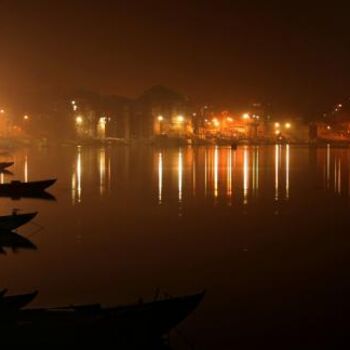 Photography titled "Night on the river…" by Aleks Demidoff, Original Artwork