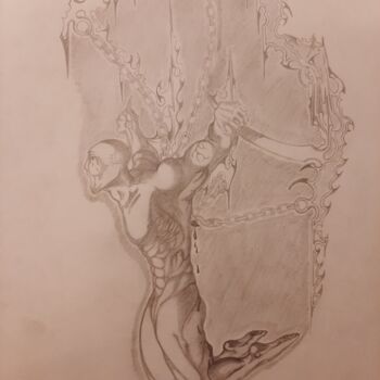 Disegno intitolato "Пометей" da Aleksej Bondarenko, Opera d'arte originale, Matita