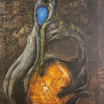 Картина под названием "Посягательство на и…" - Алексей Нечипоренко, Подлинное произведение искусства, Масло