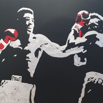 Estampas & grabados titulada "⚜️ Muhammad Ali ⚜️" por Aleksei Zhdanov, Obra de arte original, Gofrado en papel