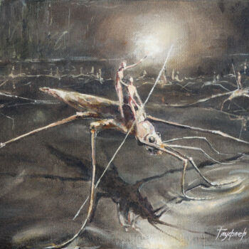 Pintura intitulada "Pond-skater, series…" por Aleksey Gaufler, Obras de arte originais, Óleo