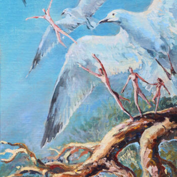 Pittura intitolato "Freedom, Little Peo…" da Aleksey Gaufler, Opera d'arte originale, Olio