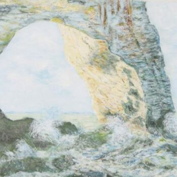 Картина под названием "Скала в Этрете (коп…" - Алексей Соловьев, Подлинное произведение искусства