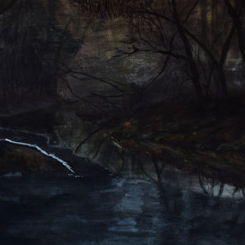 Malerei mit dem Titel "Dead river branch" von Aleks P, Original-Kunstwerk, Acryl