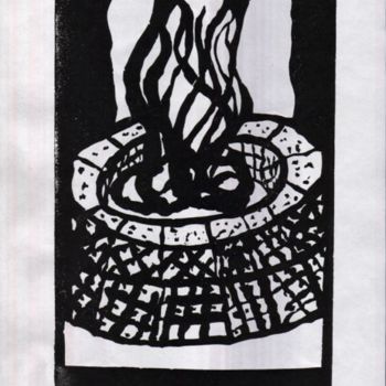 Disegno intitolato "Fire" da Aleksandar Srb, Opera d'arte originale