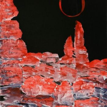 Pittura intitolato "Pudica luna" da Natalia Alemanno, Opera d'arte originale
