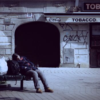 Photography titled "Tobacco shop in Zag…" by Alen Gurovic, Original Artwork, Non Manipulated Photography