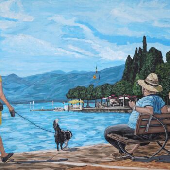 Картина под названием "Spaziergang am Garda" - Alena Drisner, Подлинное произведение искусства, Акрил