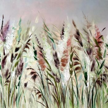 Painting titled "Field" by Alena Kalevich, Original Artwork, Acrylic