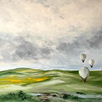 Painting titled "Balloon" by Alena Kalevich, Original Artwork, Acrylic