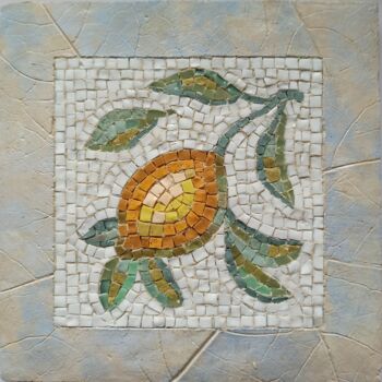 Escultura intitulada "Decorative panel wi…" por Alena Masterkova, Obras de arte originais, Mosaico
