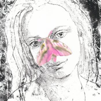 Отпечатки и Гравюры под названием "Girls-Butterflies 4" - Alena Masterkova, Подлинное произведение искусства, Монотип