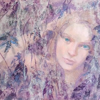 Schilderij getiteld "Willow" door Alena Masterkova, Origineel Kunstwerk, Acryl