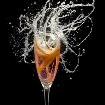 Digital Arts titled "Pink Champagne" by Alena Ps, Original Artwork, Digital Collage