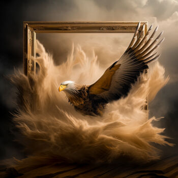 Digital Arts titled "Eagle" by Alena Ps, Original Artwork, Digital Collage