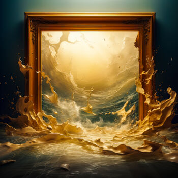 Arts numériques intitulée "Ocean" par Alena Ps, Œuvre d'art originale, Image générée par l'IA
