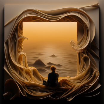 Digital Arts titled "Loneliness" by Alena Ps, Original Artwork, AI generated image