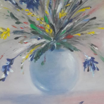Peinture intitulée "Цветы в вазе" par Alena Chernova, Œuvre d'art originale, Huile