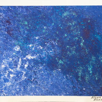 Drawing titled "Blue mystery - acry…" by Alena Alexeeva, Original Artwork, Acrylic